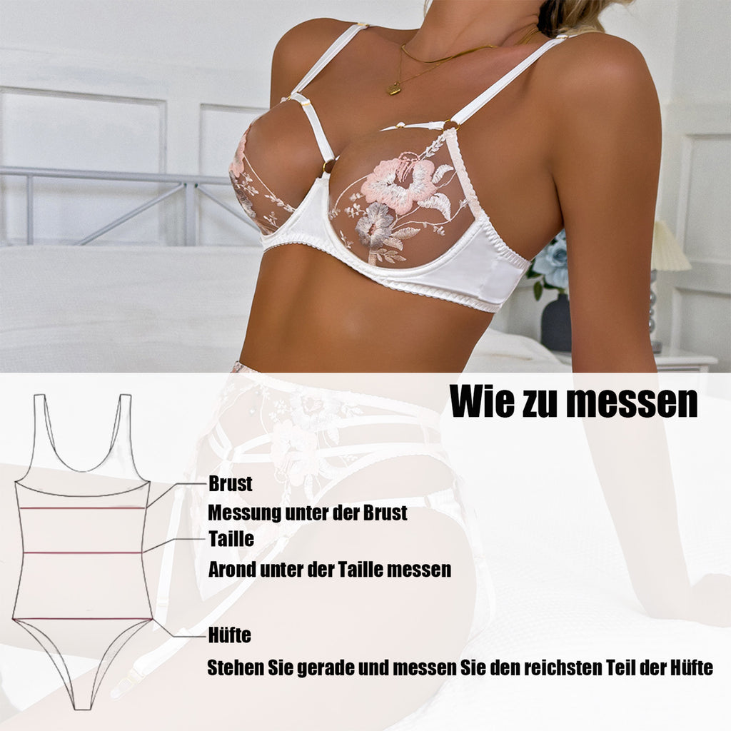 Elegantes Weiß mit zarten Blumenstickereien