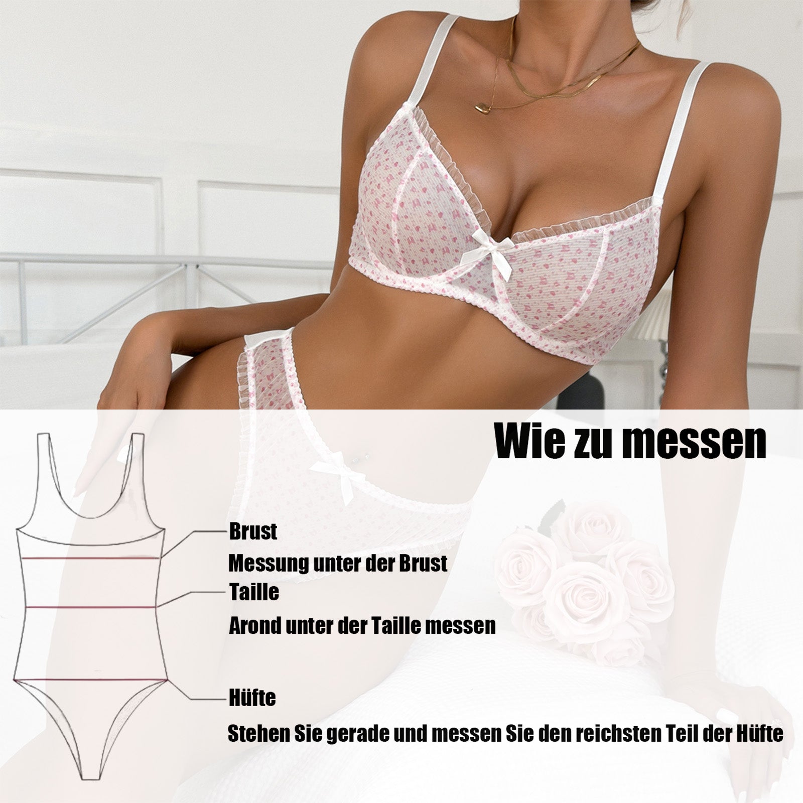 Rosa Zärtlichkeit mit Schleifen-Detail