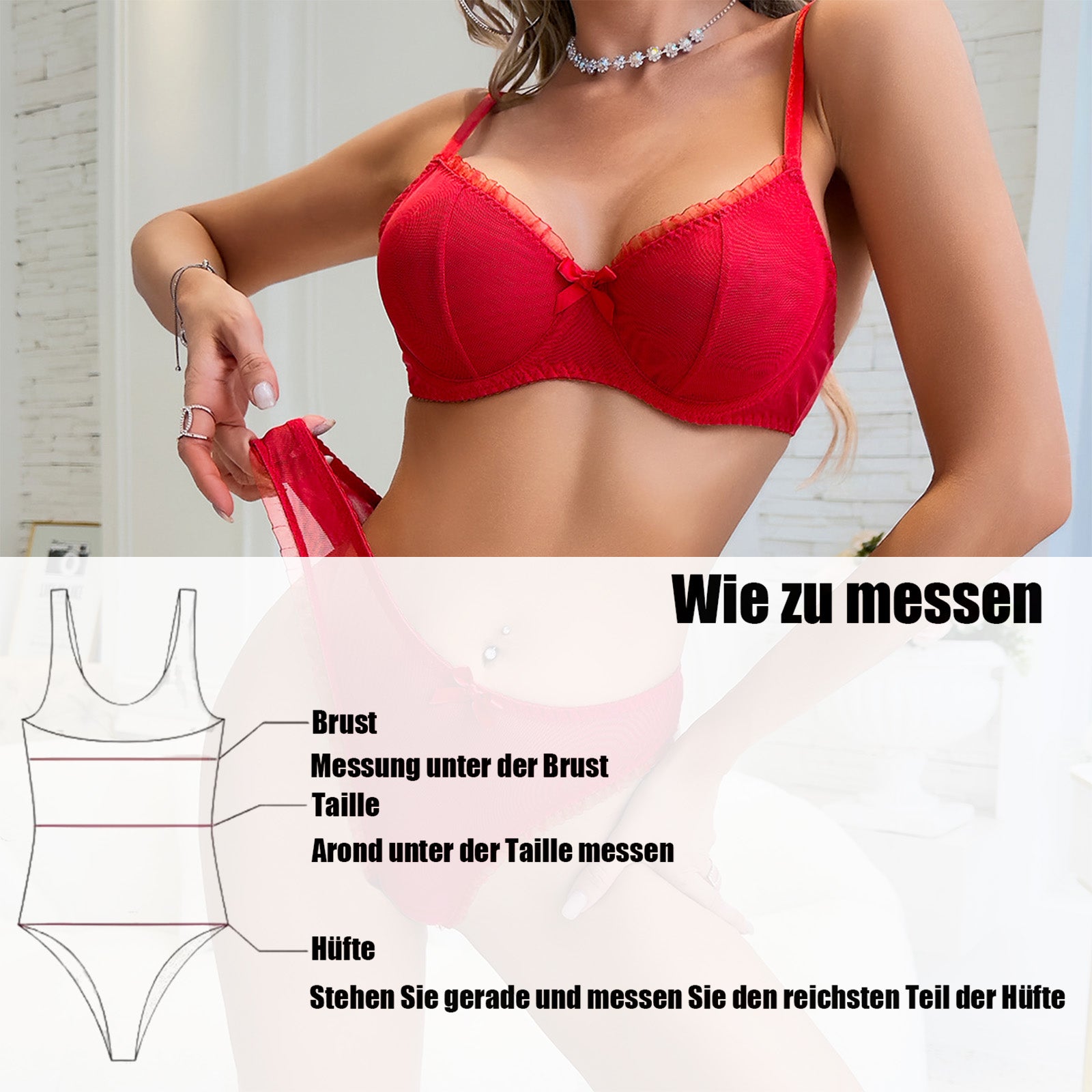 Leidenschaft in Rot – Unterwäsche-Set