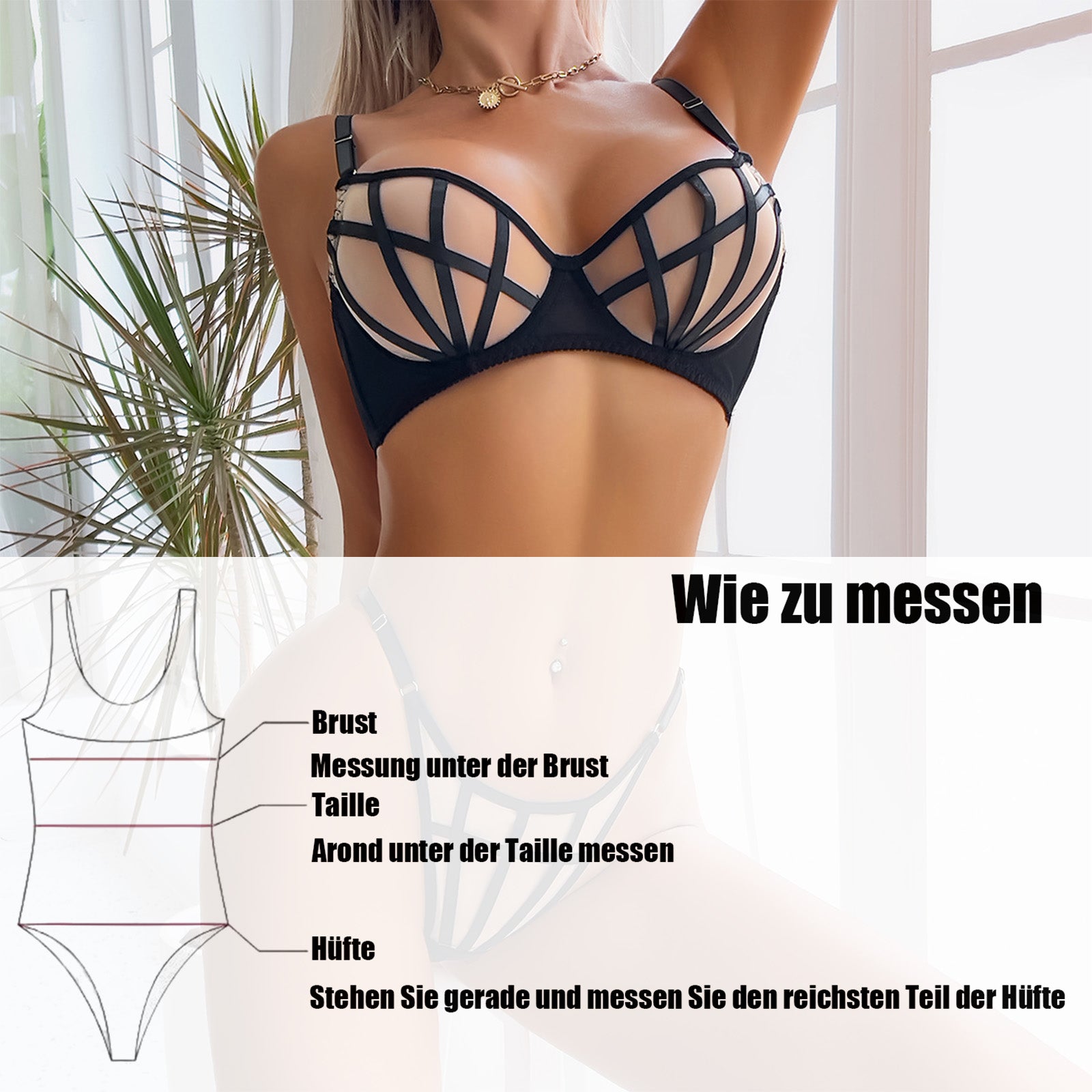 Elegantes Schwarz mit transparenten Akzenten