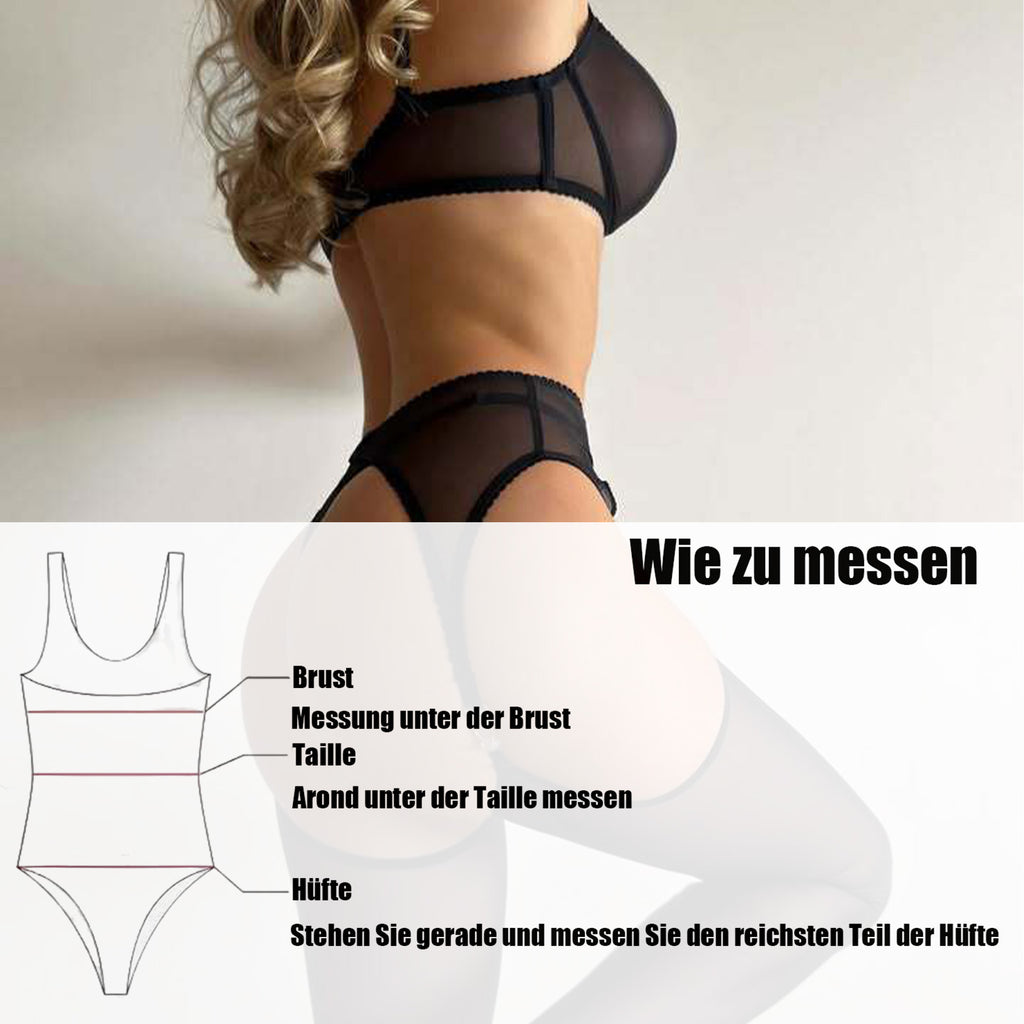 Elegantes Schwarz mit Cut-out-Details & Strumpfhaltern