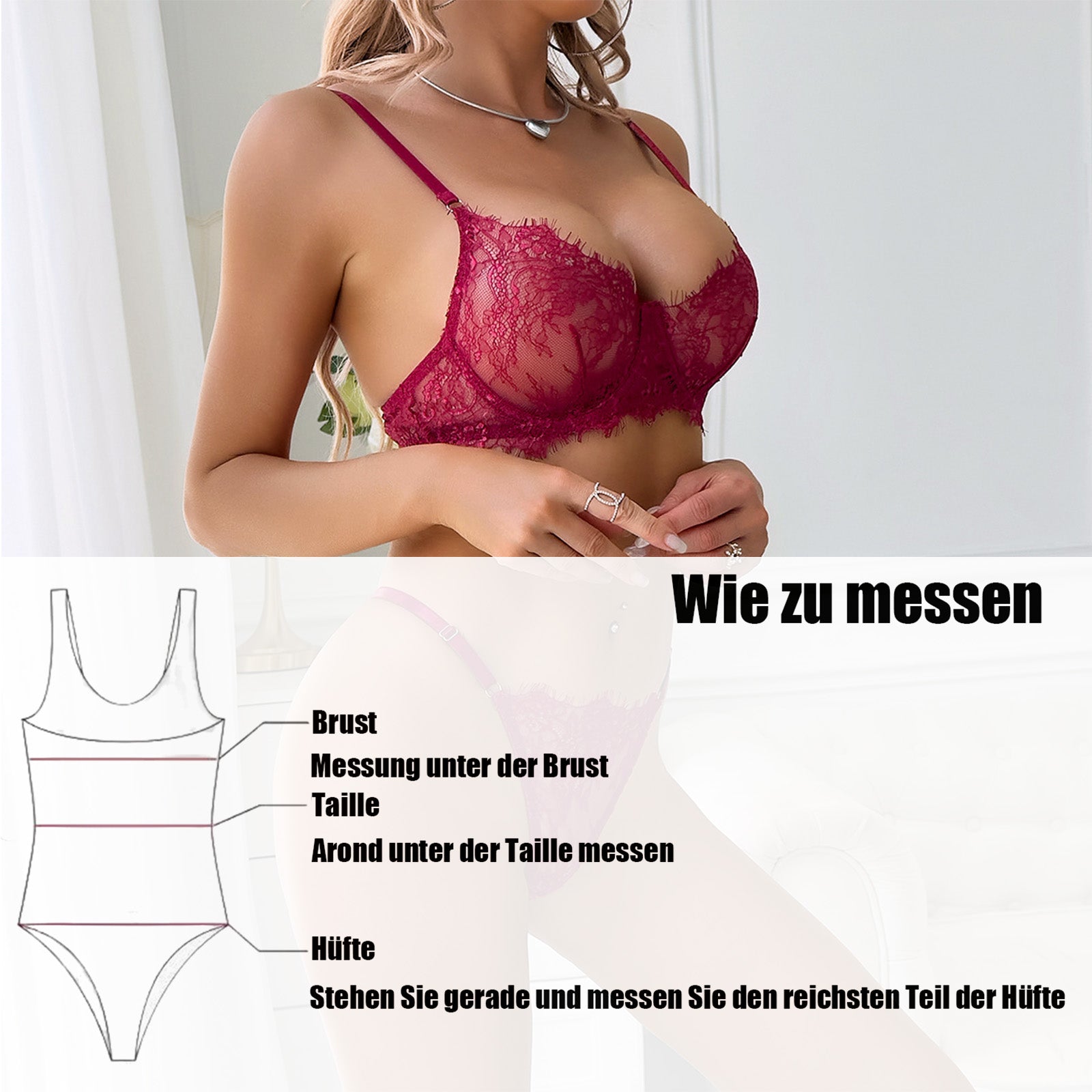 Verführerische Spitzen-Lingerie-Set