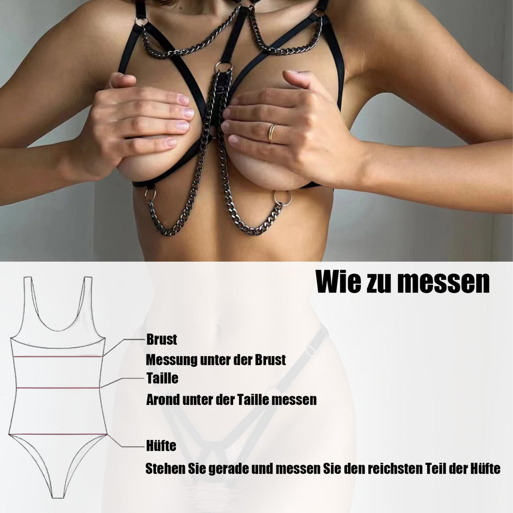 Edles schwarzes Ketten-Set