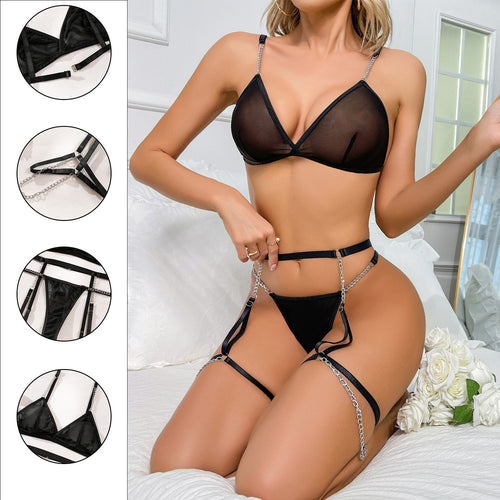 Elegante Verführung in Schwarz & Silber