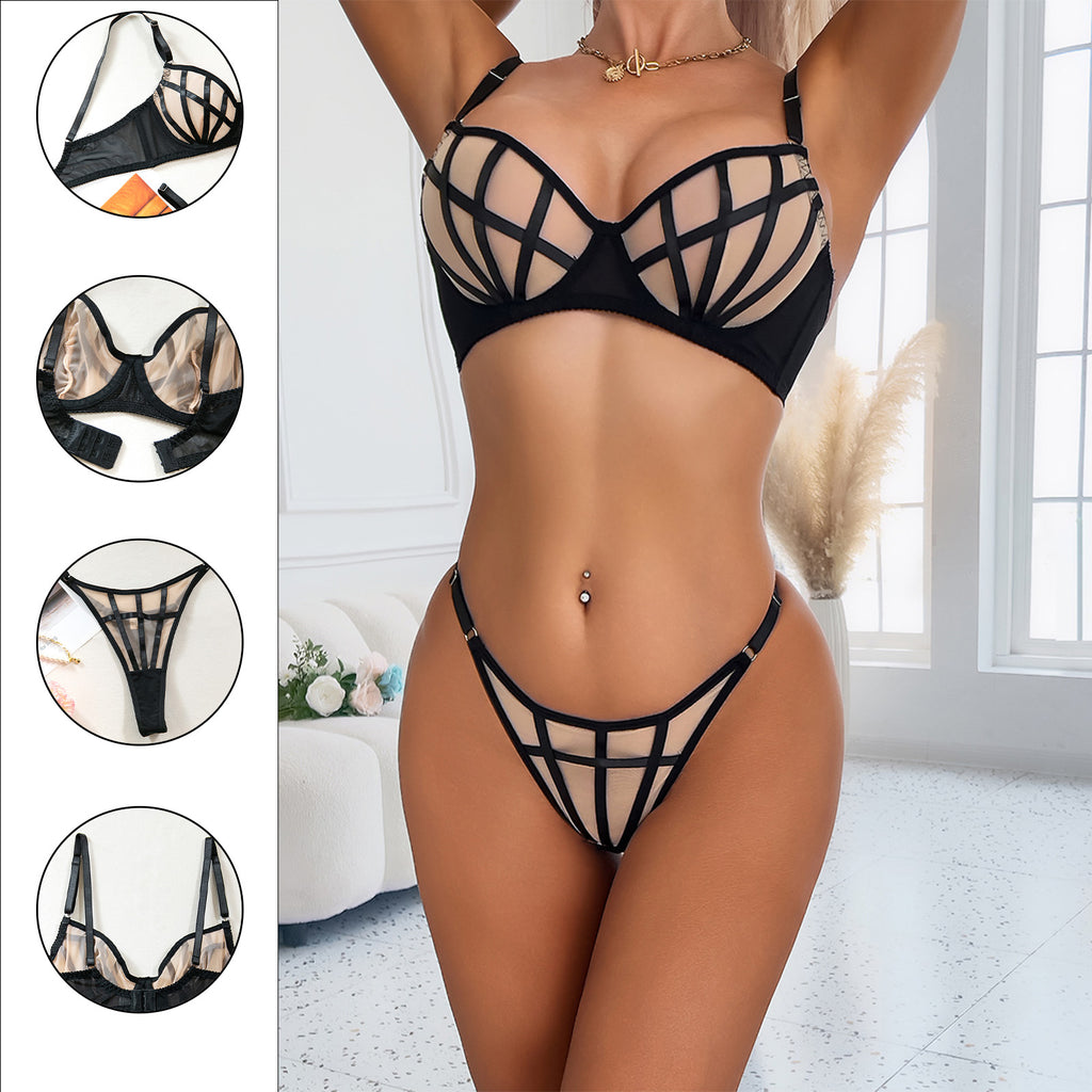 Elegantes Schwarz mit transparenten Akzenten